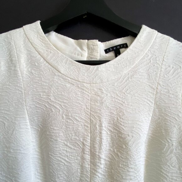 Theory Orinthia Ancua white textured‎ sheath dress, Size 6 - Picture 9 of 14